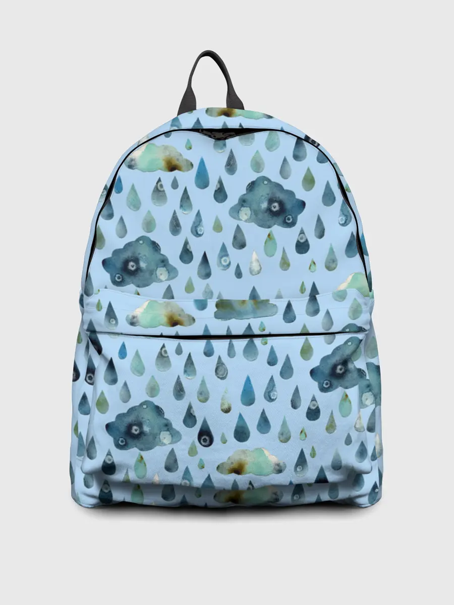 Рюкзак джинсовый / Дождливая осень.Тучки и дождь