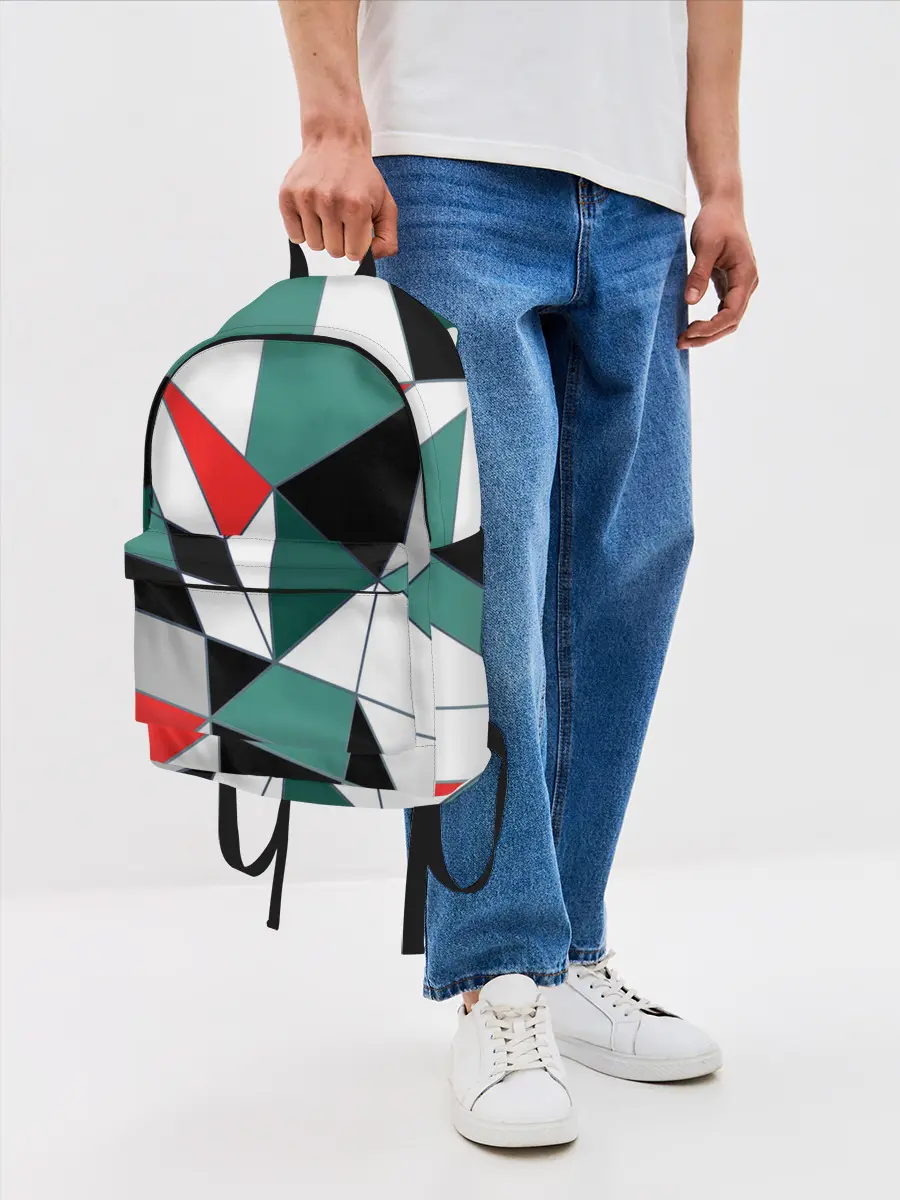 Рюкзак джинсовый / Абстрактный геометрический