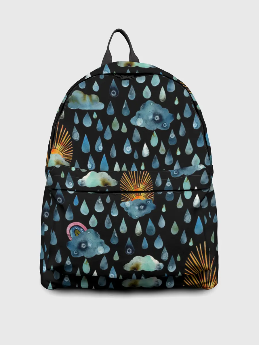 Рюкзак джинсовый / Дождливая осень.Солнце, облака