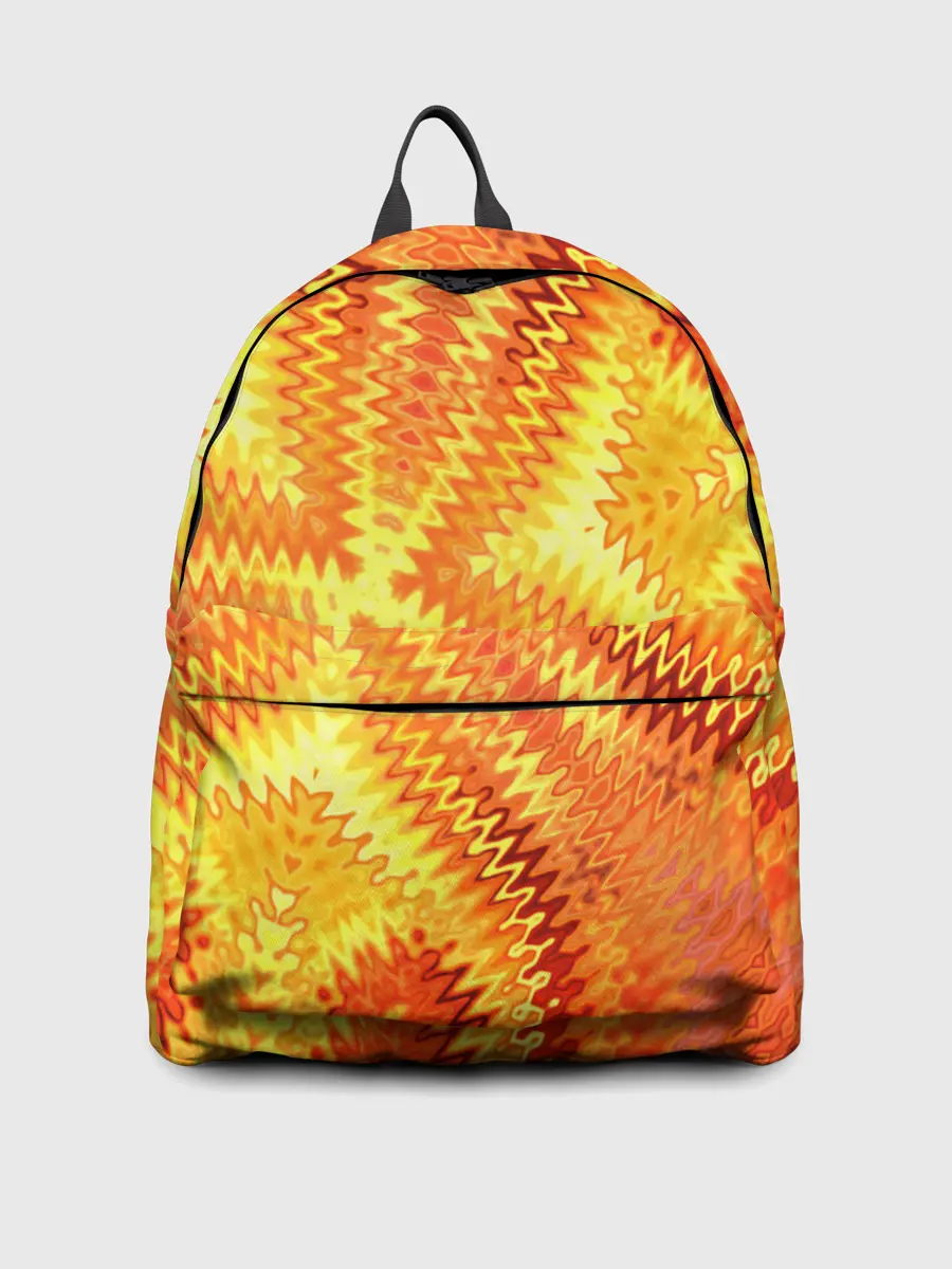 Рюкзак джинсовый / Желто-оранжевая абстракция