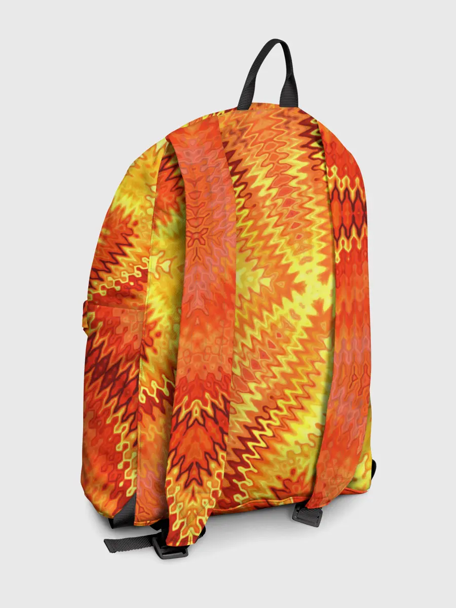 Рюкзак джинсовый / Желто-оранжевая абстракция