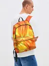 Рюкзак джинсовый / Желто-оранжевая абстракция