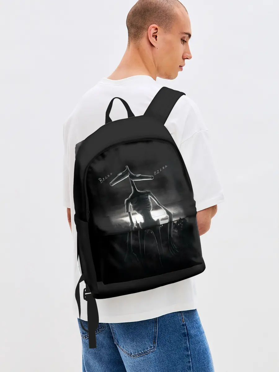 Рюкзак джинсовый / СИРЕНОГОЛОВЫЙ рисунок