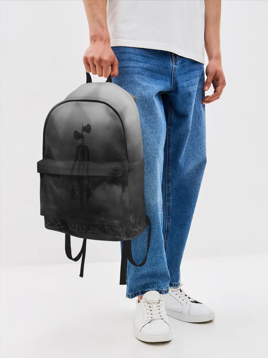 Рюкзак джинсовый / СИРЕНОГОЛОВЫЙ / ТУМАННЫЙ ЛЕС