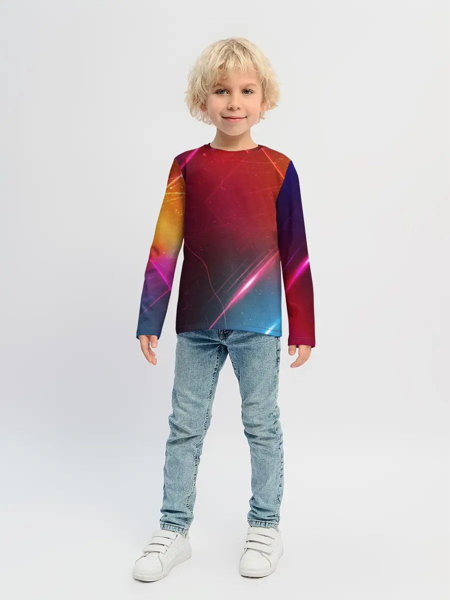 Детский лонгслив / НЕОНОВАЯ АБСТРАКЦИЯ