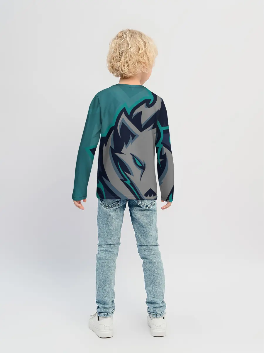 Детский лонгслив / Форма White wolves