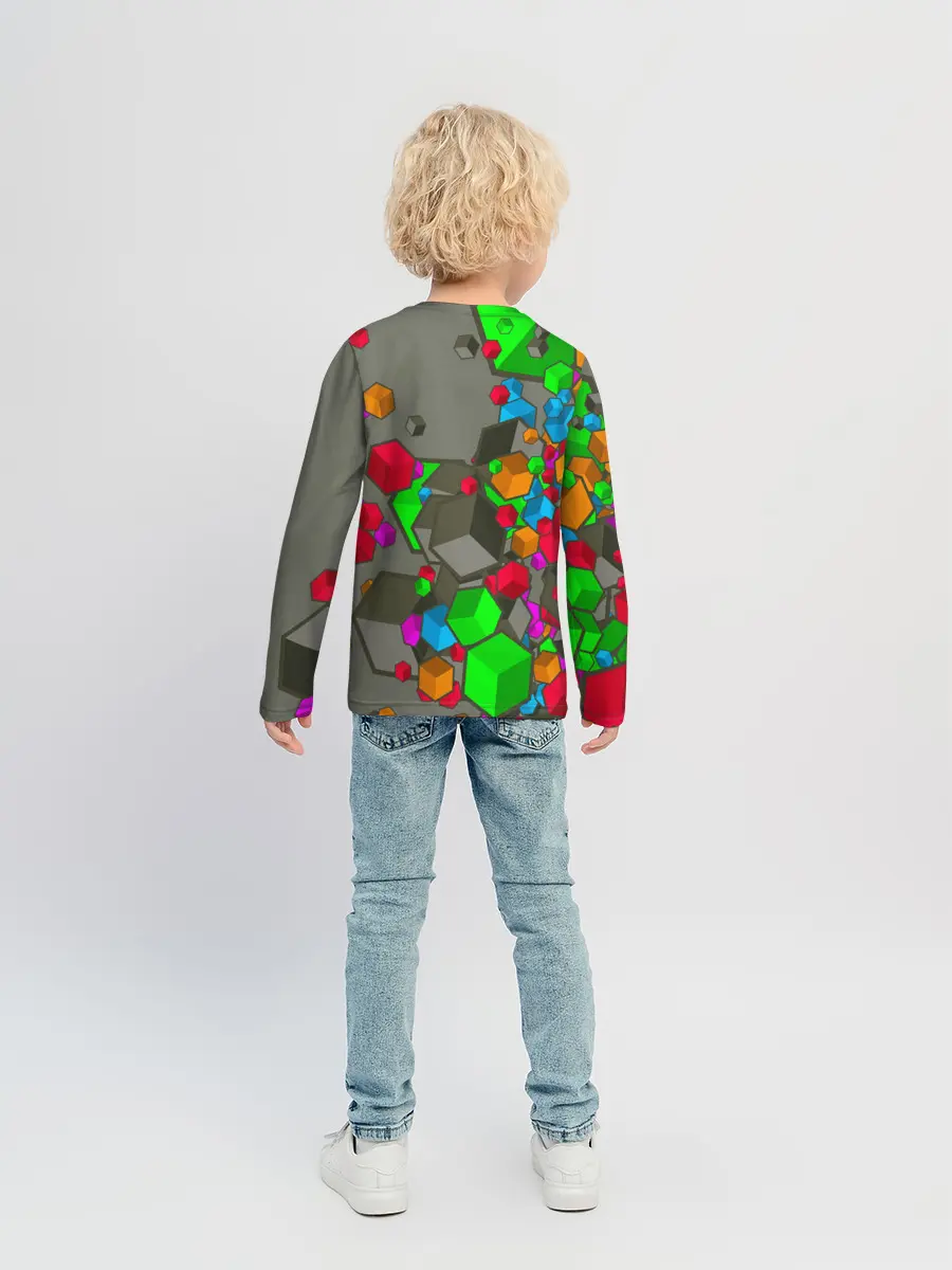 Детский лонгслив / Кубики