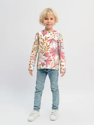 Детский лонгслив / Цветы