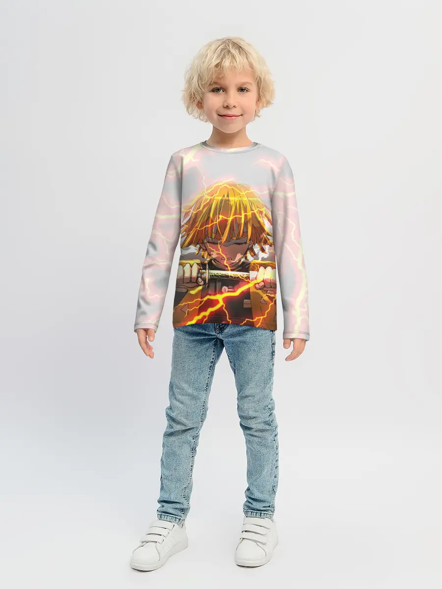 Детский лонгслив / Kimetsu no yaiba достает меч