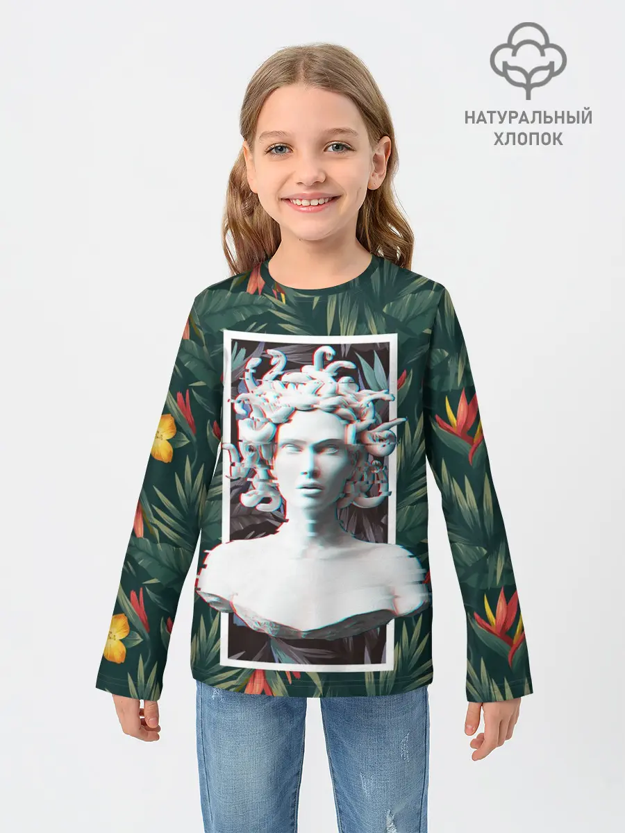 Детский лонгслив / Медуза Горгона