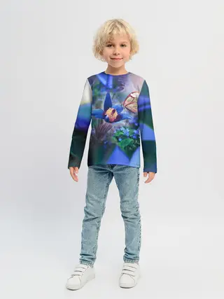 Детский лонгслив / Бабочка