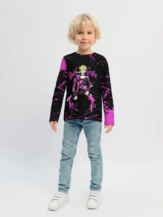 Детский лонгслив / Кира джоджо фиолетовые брызги