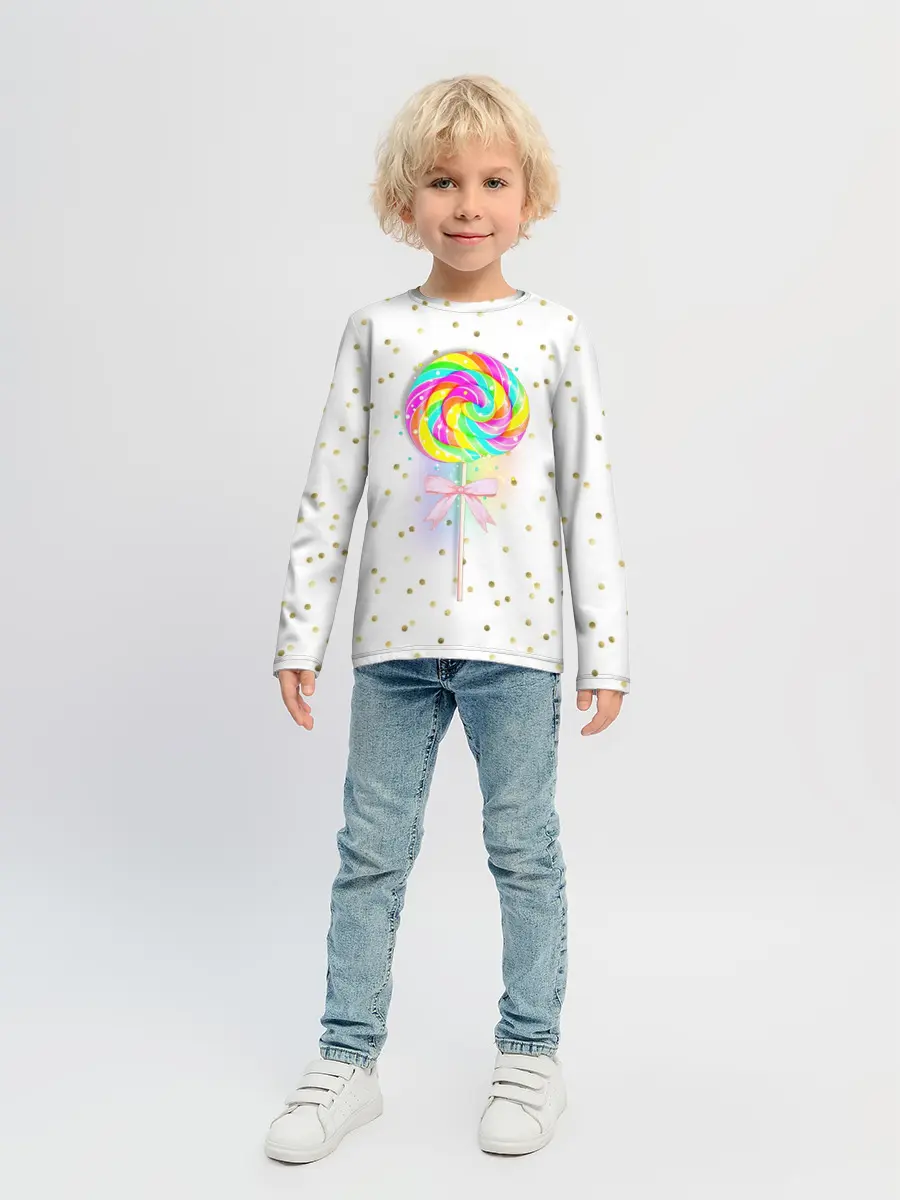 Детский лонгслив / Леденец