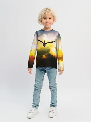 Детский лонгслив / Как приручить дракона