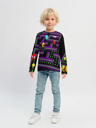 Детский лонгслив / PAC-MAN 3D