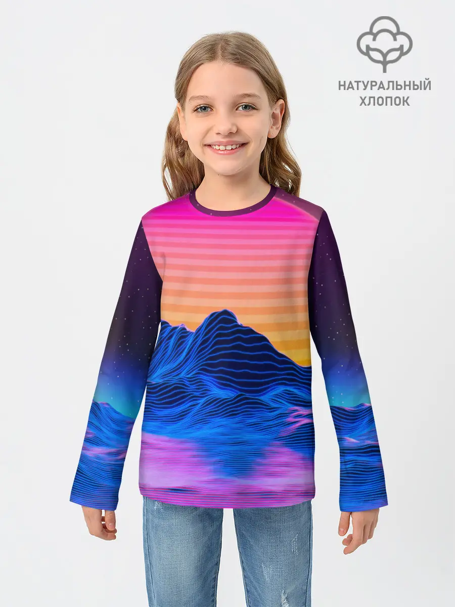 Детский лонгслив / RETRO NEON