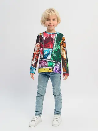 Детский лонгслив / EPIC MAIN ANIME CHARACTERS 3D!