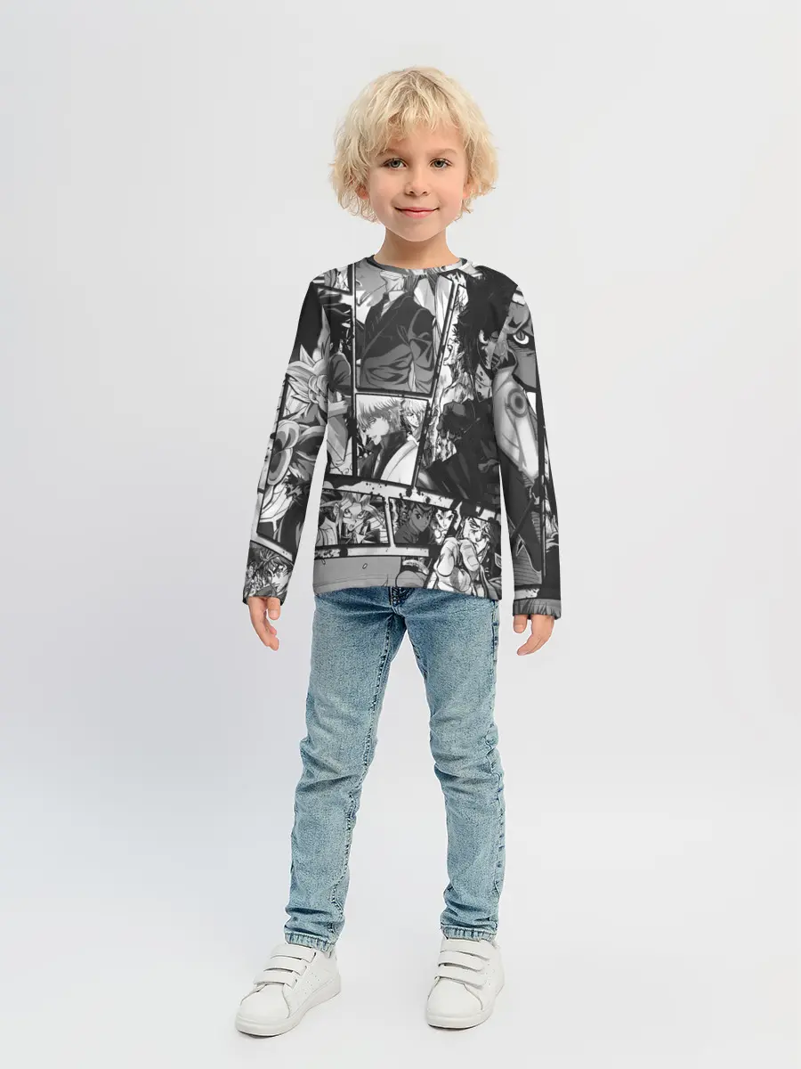 Детский лонгслив / EPIC MAIN ANIME CHARACTERS 3D! monochome