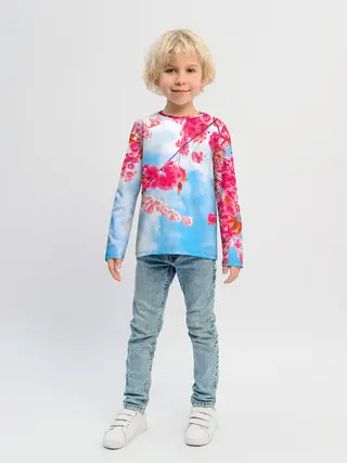 Детский лонгслив / Цветение Вишни