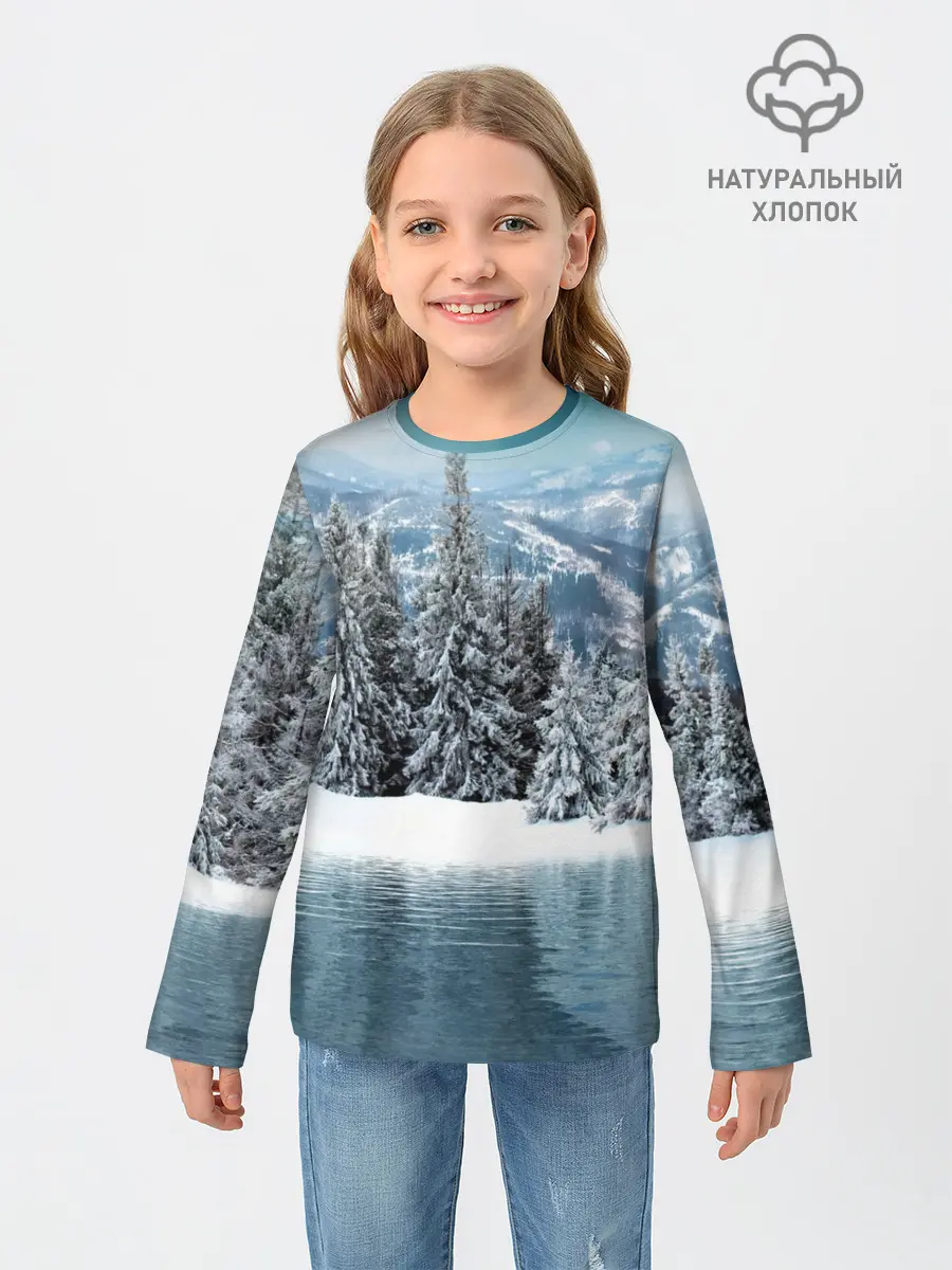 Детский лонгслив / Зимний лес