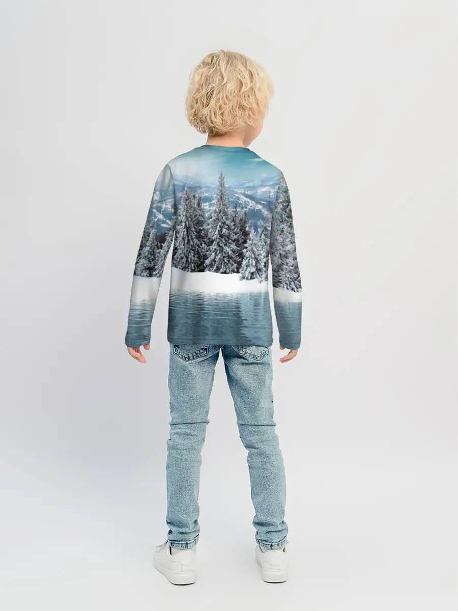 Детский лонгслив / Зимний лес