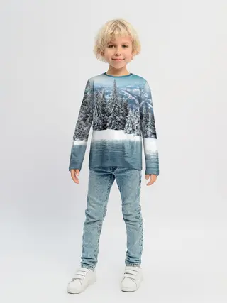 Детский лонгслив / Зимний лес