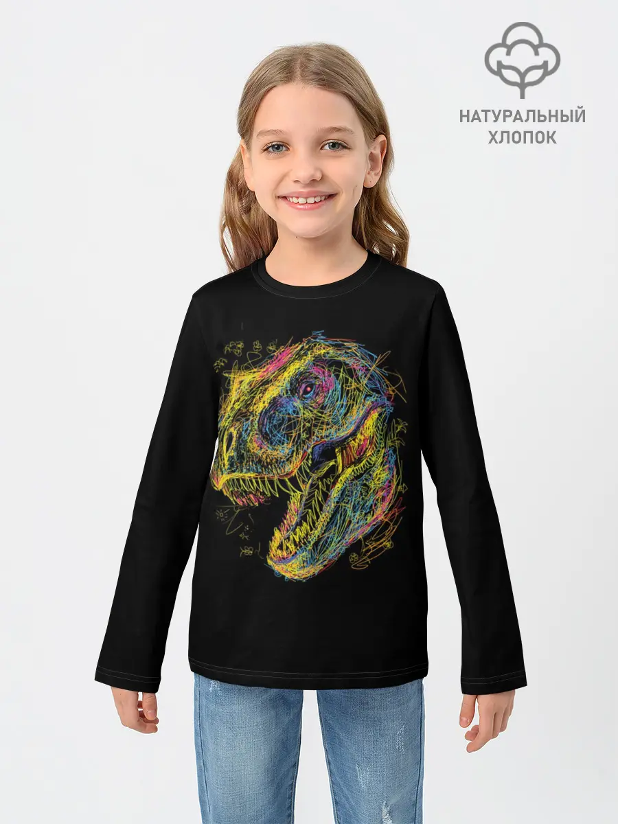 Детский лонгслив / Тираннозавр Рекс