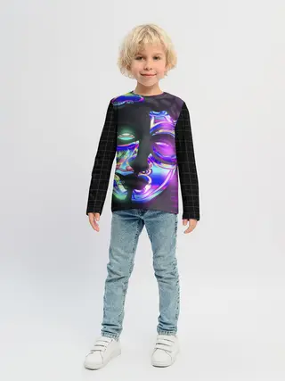 Детский лонгслив / Chrome Effect