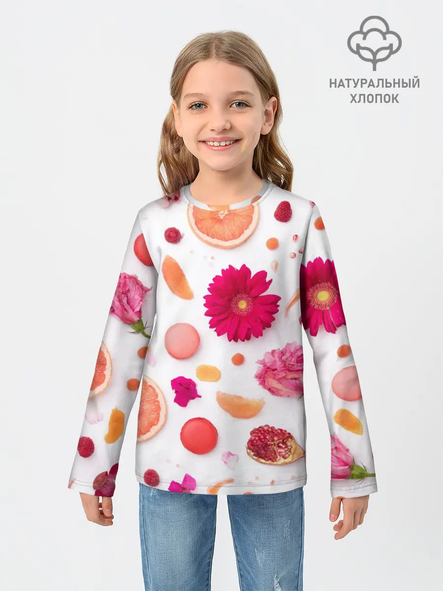 Детский лонгслив / Фрукты