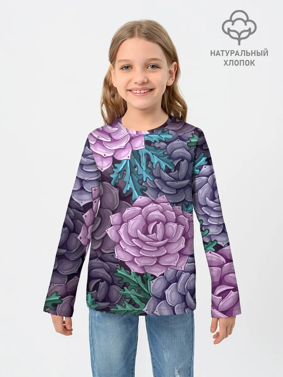 Детский лонгслив / Цветы