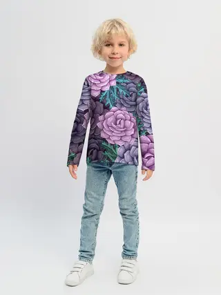 Детский лонгслив / Цветы