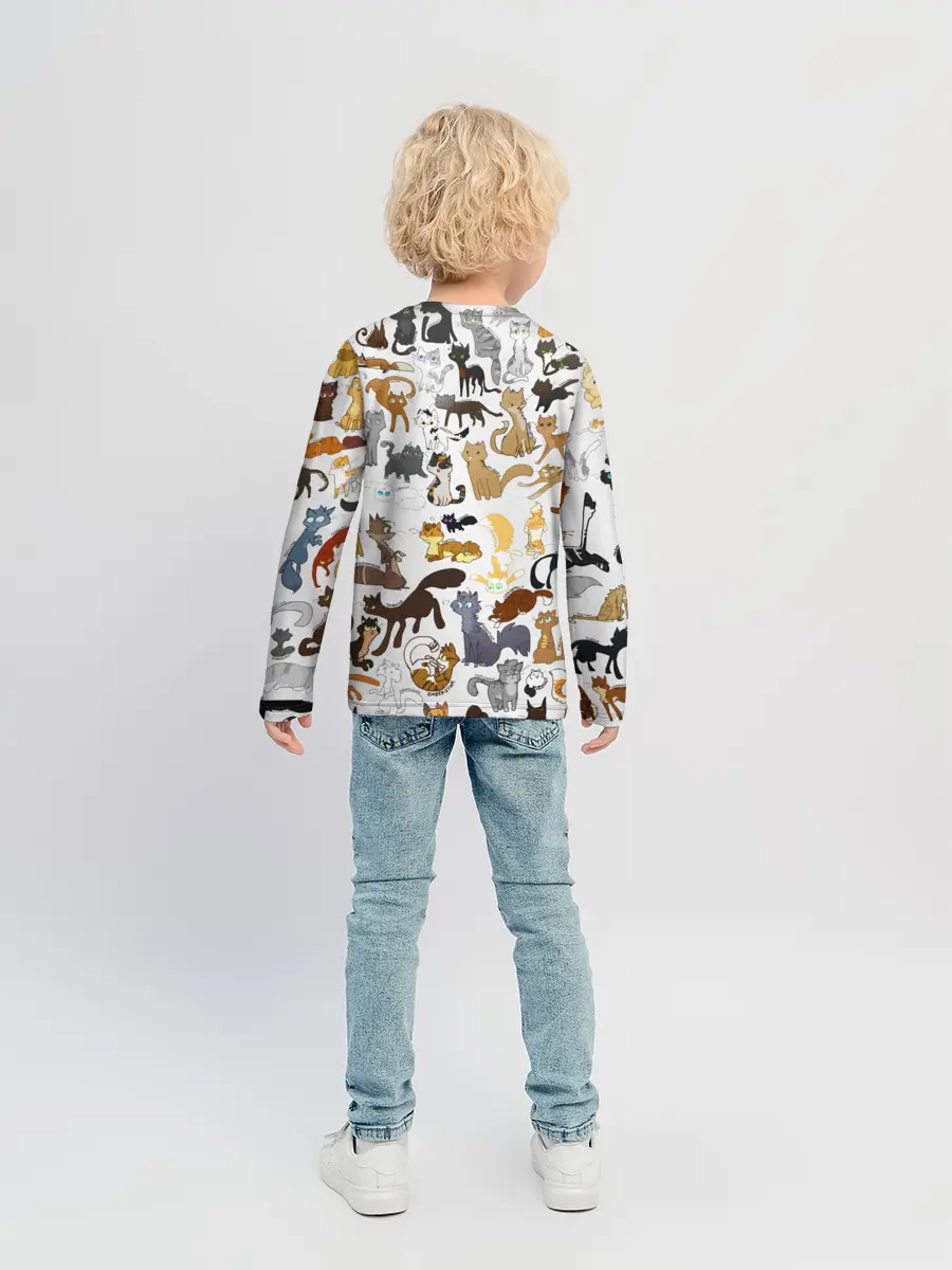 Детский лонгслив / Котоколлаж 01