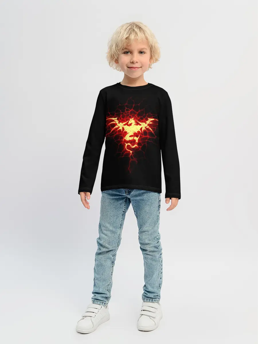 Детский лонгслив / Огненный Дракон