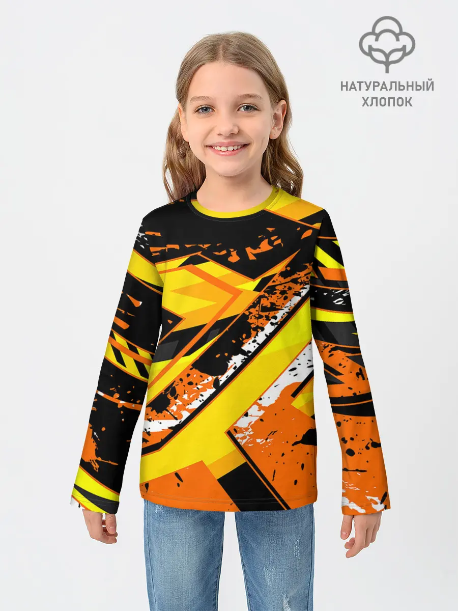 Детский лонгслив / orange cheeky rust