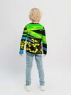 Детский лонгслив / Light green urban marble