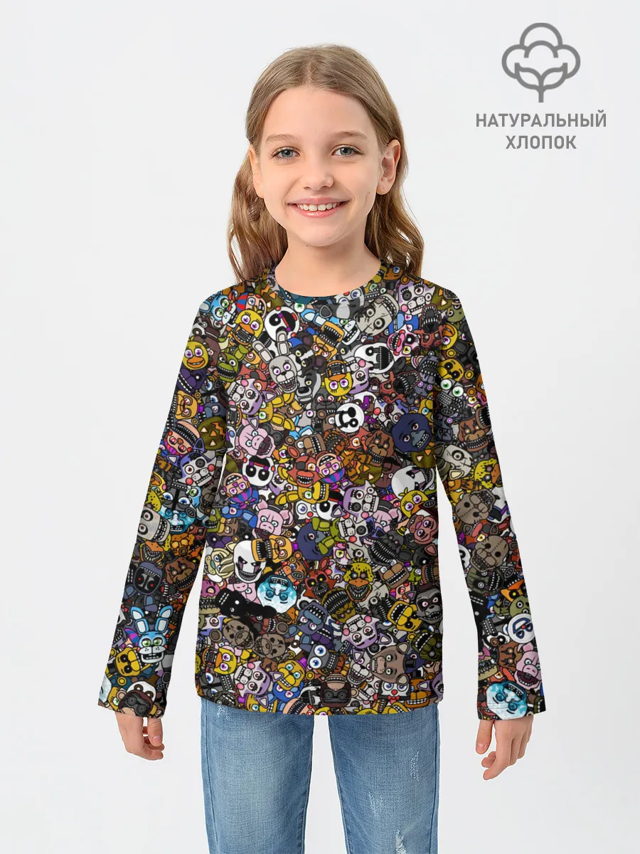 Детский лонгслив / FNaF стикербомбинг