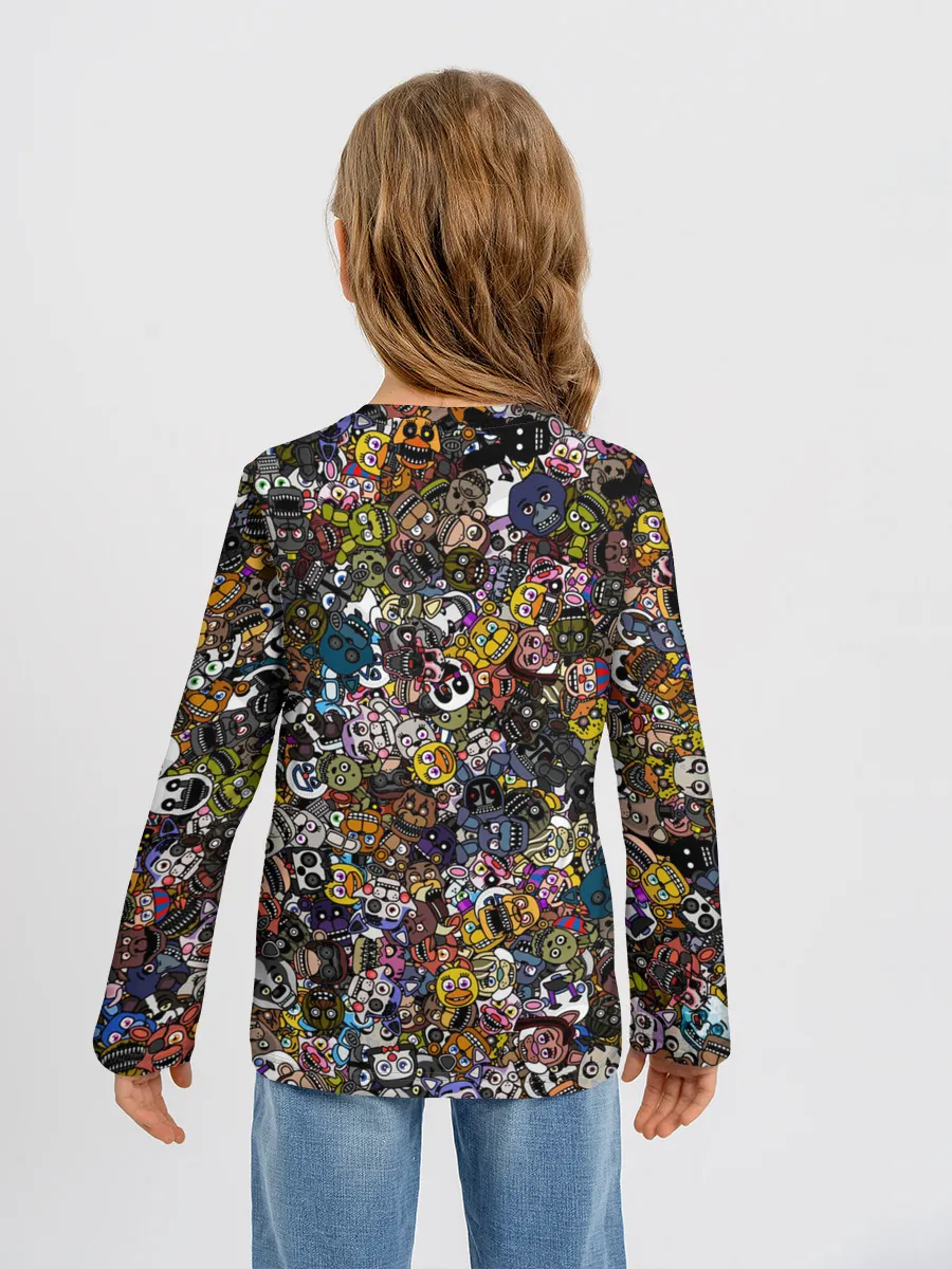 Детский лонгслив / FNaF стикербомбинг