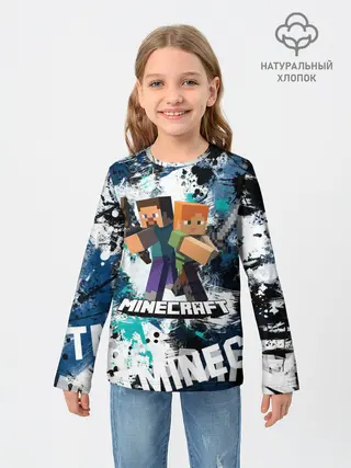Детский лонгслив / Minecraft / Майнкрафт