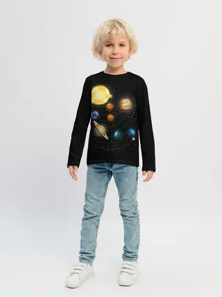 Детский лонгслив / Солнечная Система