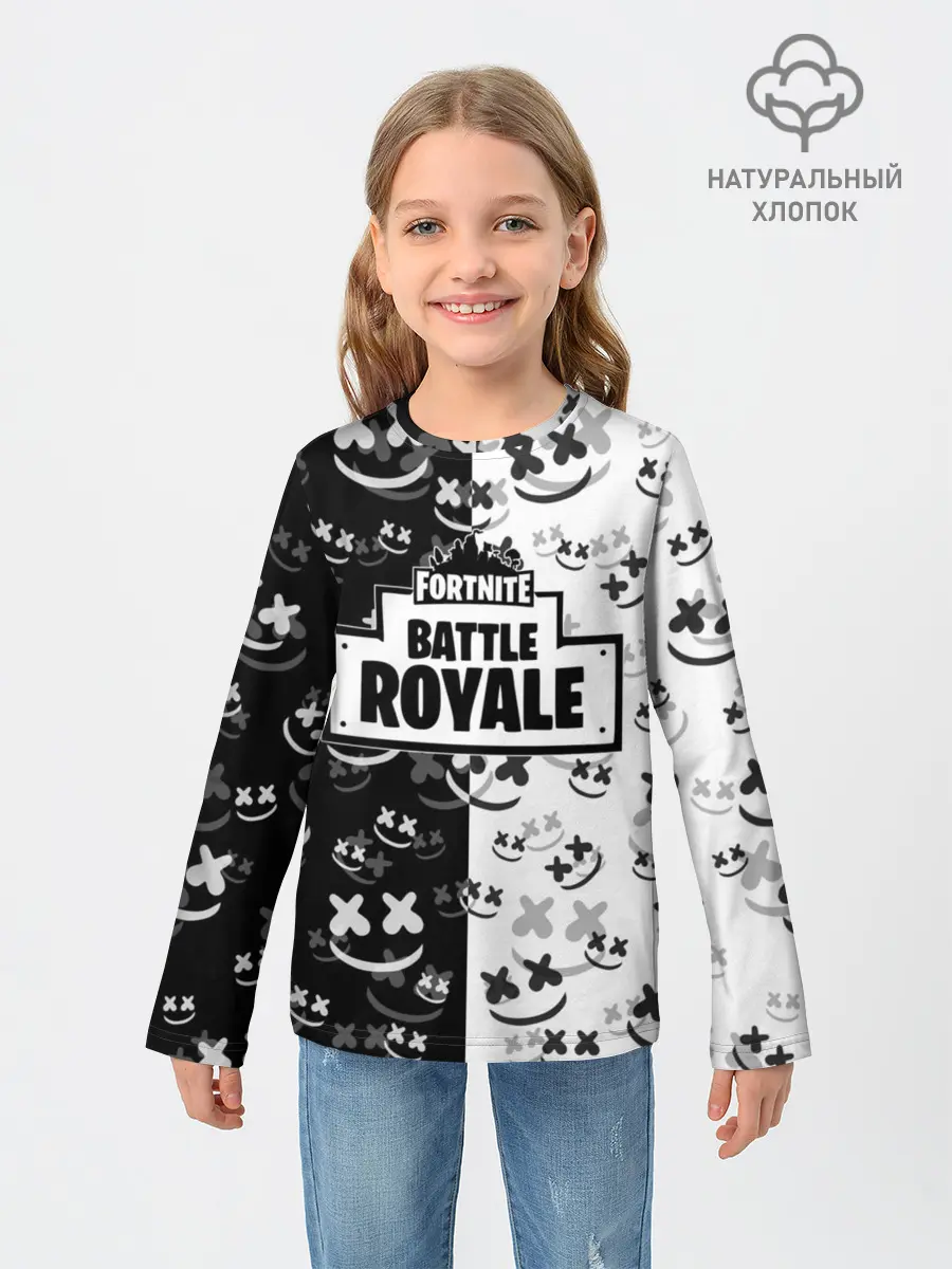 Детский лонгслив / Fortnite & Marshmello