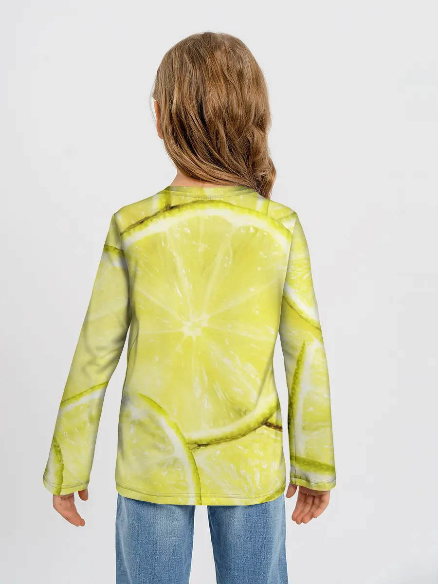 Детский лонгслив / Лайм