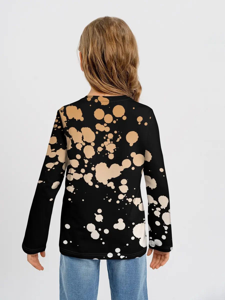 Детский лонгслив / Buon Giorno коричневые брызги