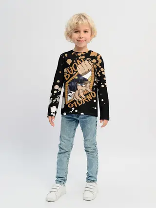 Детский лонгслив / Buon Giorno коричневые брызги