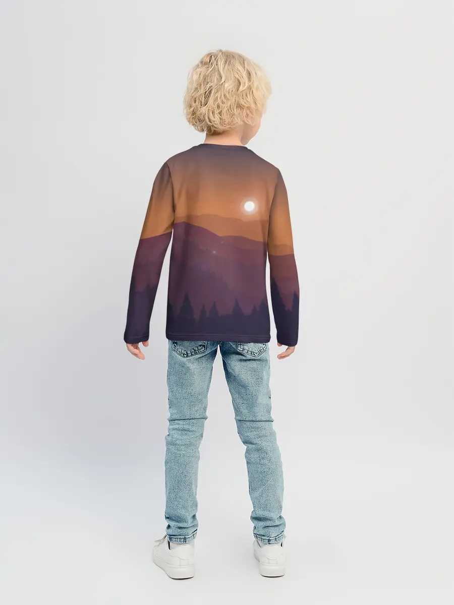 Детский лонгслив / Горы