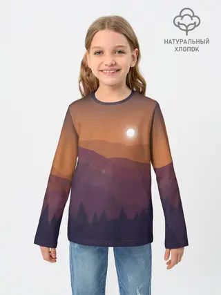 Детский лонгслив / Горы