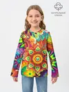 Детский лонгслив / Психоделия | Яркая