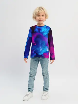 Детский лонгслив / НЕОНОВЫЙ ДЫМ