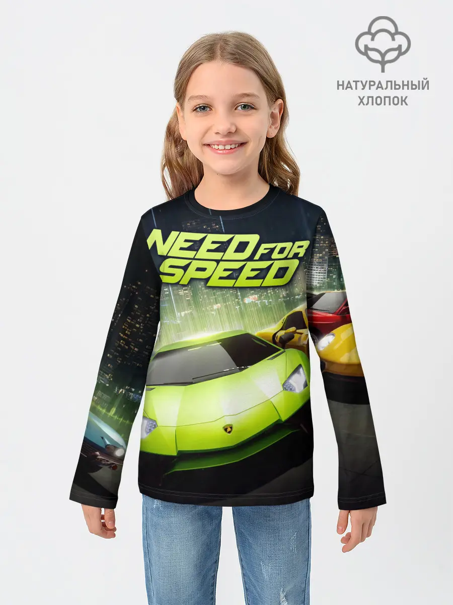 Детский лонгслив / Need for Speed