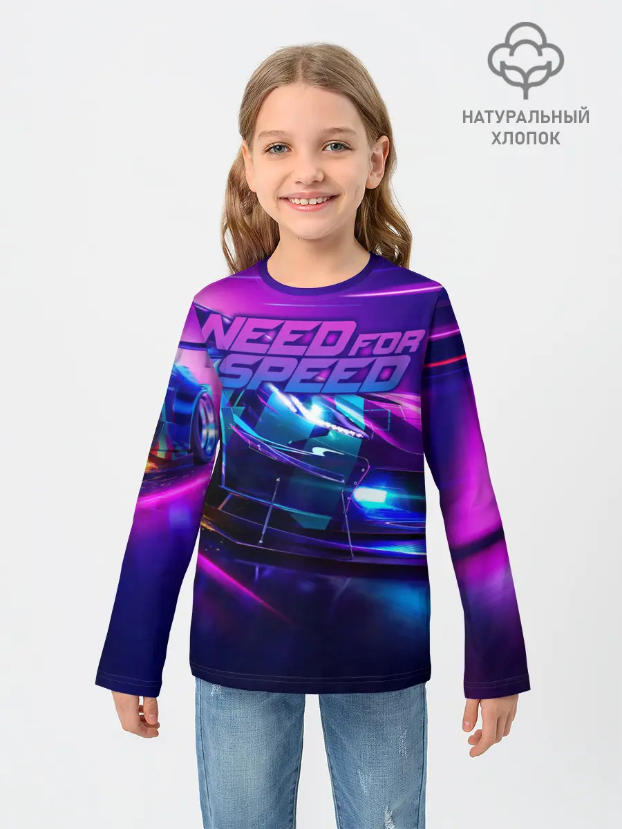 Детский лонгслив / Need for Speed