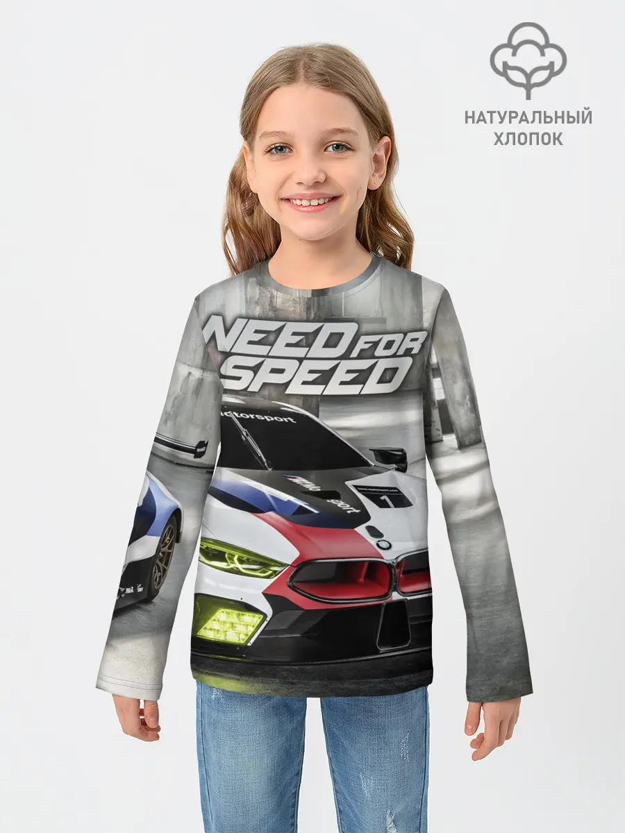 Детский лонгслив / Need for Speed
